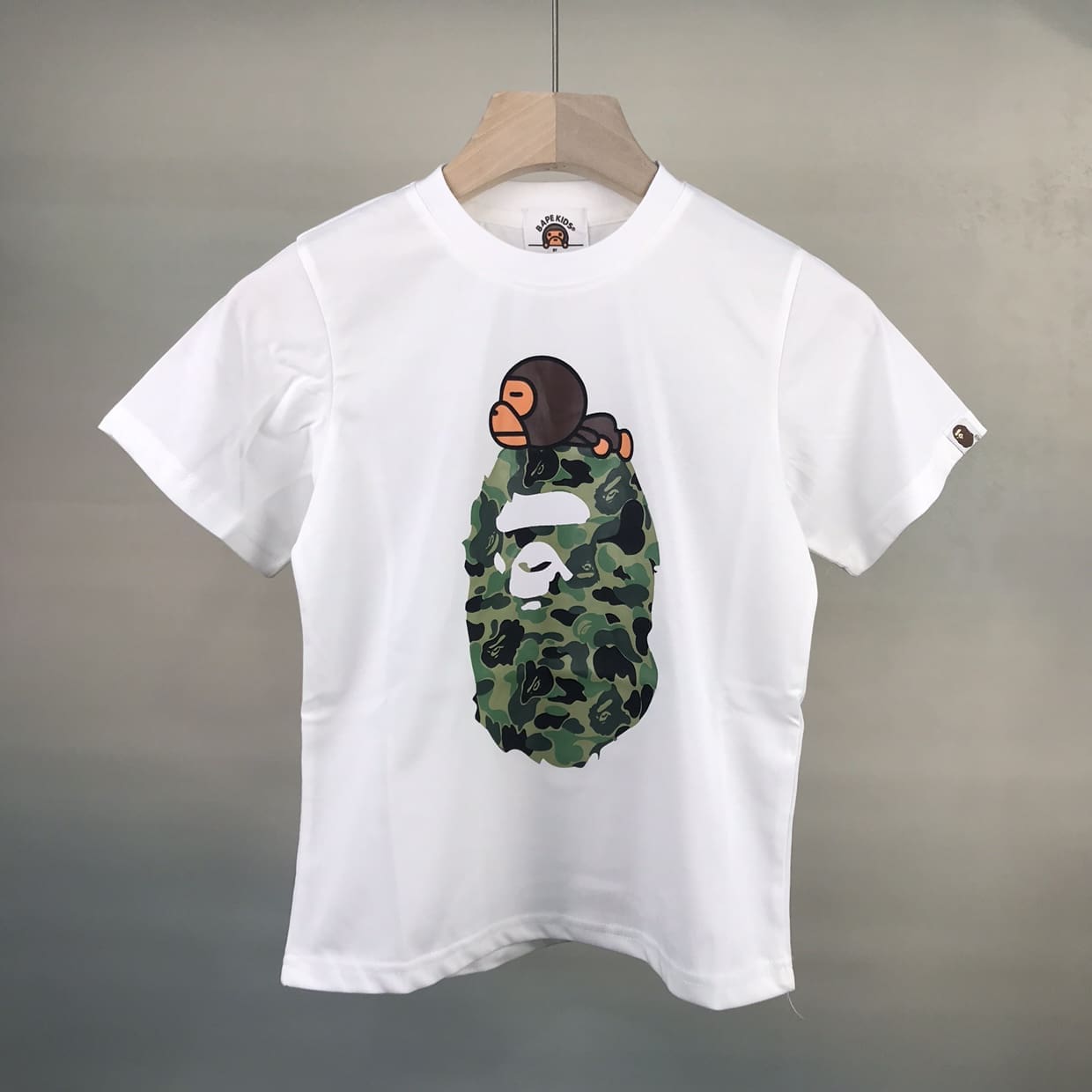 Bape Children’S Clothing Ape Head Camouflage Tee