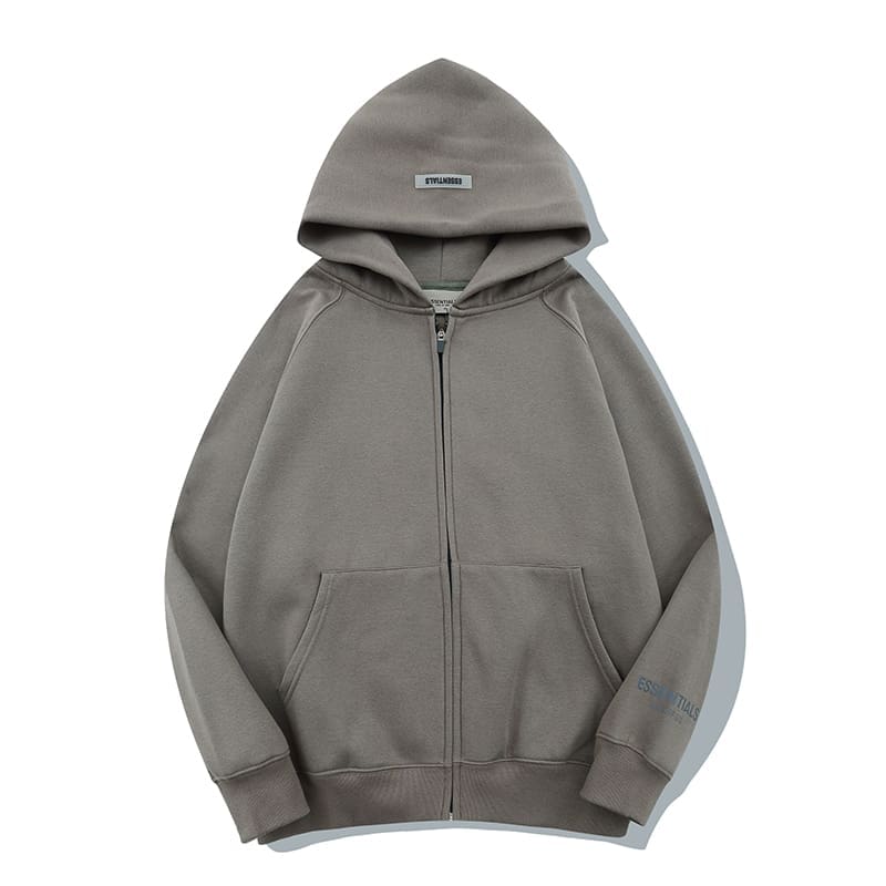 Fog Essentials High Street Zipper Sweater Hooded Coat