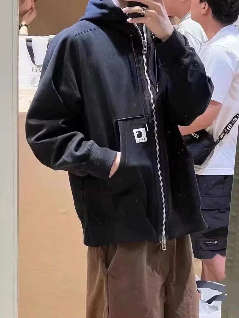 Sacai X Kaha Co-Branded Fleece Hoodie