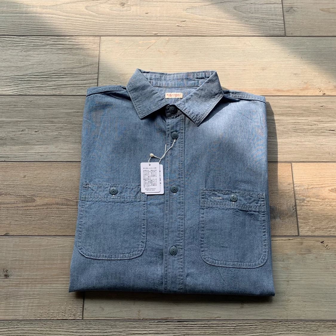 Kapital Hida Hehong Embroidered Smiley Long Sleeve Denim Shirt