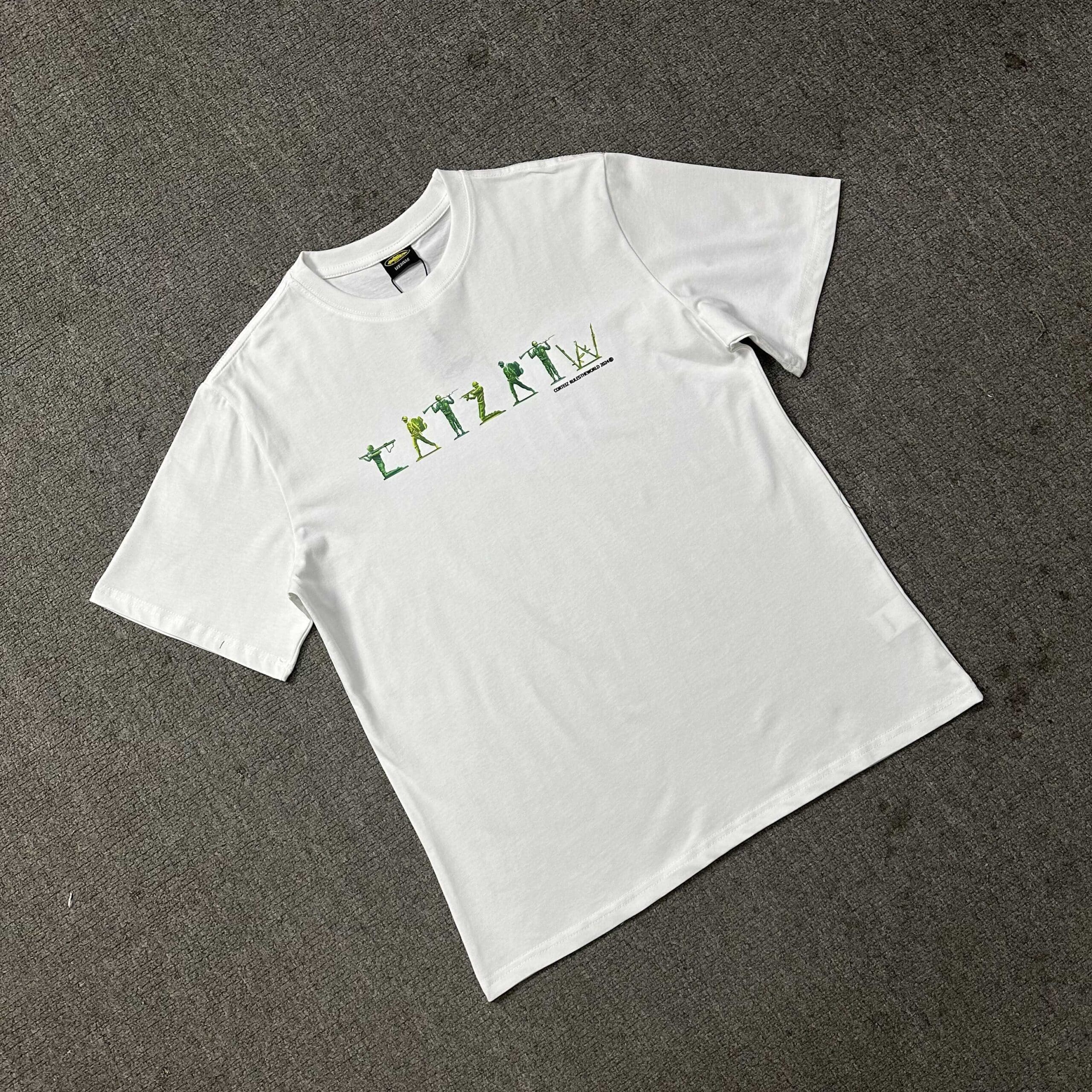 Corteiz Devil Island Letter Print T-Shirt