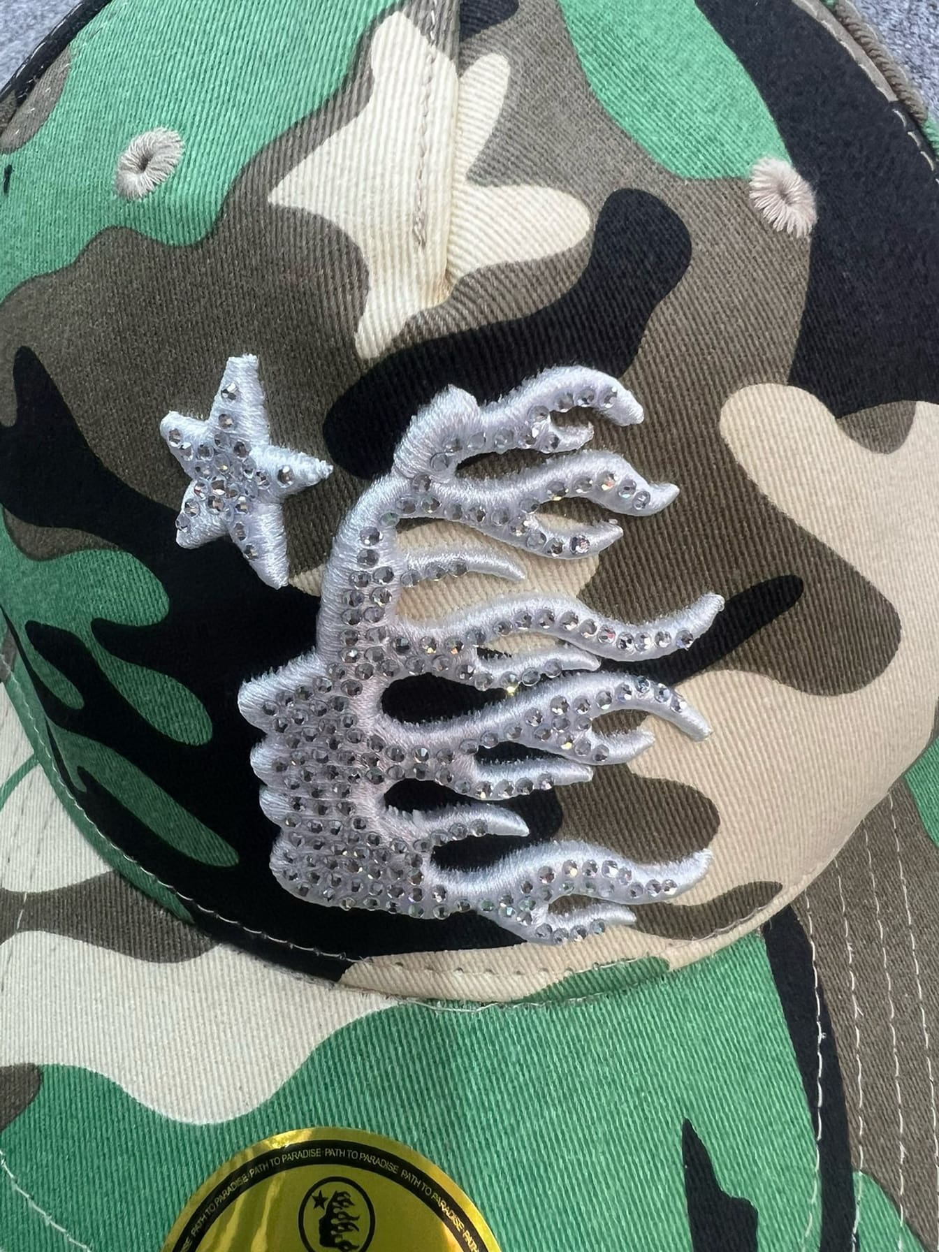 H*lst*r camouflage fitted hat