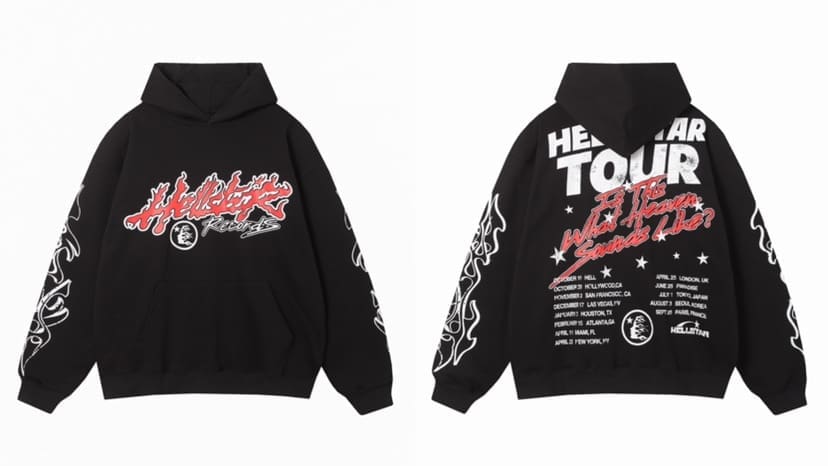 H*lst*r letter print high street hoodie