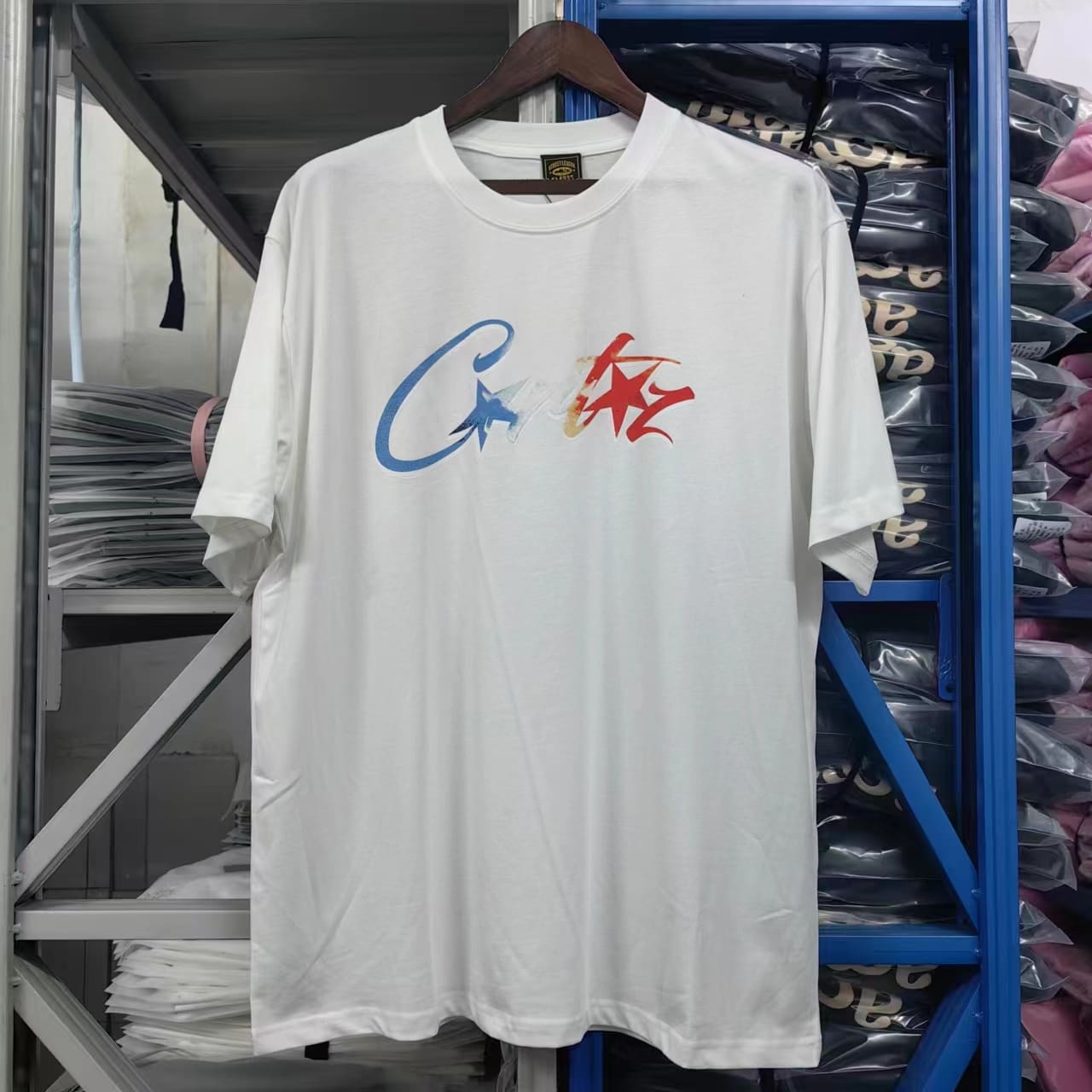 Corteiz Devil Island Printed Cotton Casual Round Neck T-Shirt for Men and Women