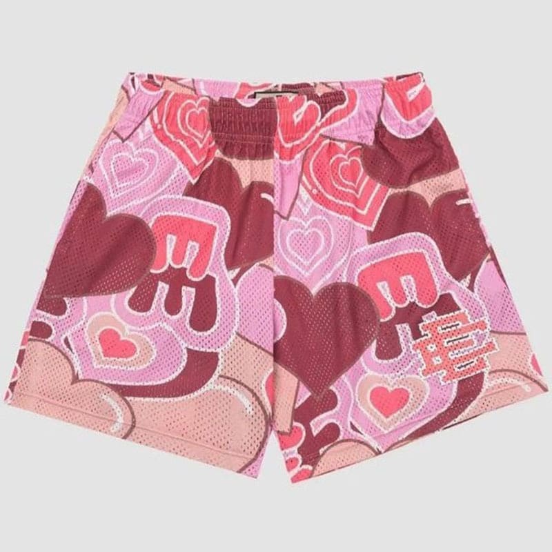 Eric Emanuel Full Printed Love Shorts for Men and Women