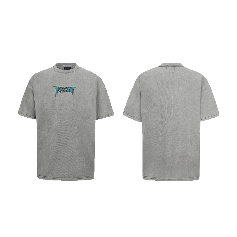 Represent Chest Embroidered Letter Logo T-Shirt Washed Loose Bottoming Shirt