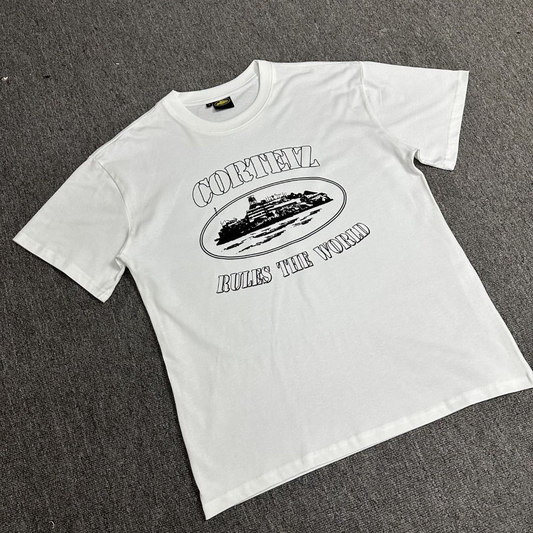 Corteiz Basic Devil Island Letter Print Drill Street Style T-Shirt