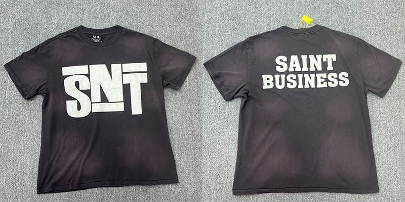 Saint Michael Distressed Retro Washed Vintage T-Shirt Fashion Collection