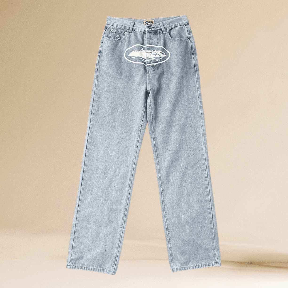 Corteiz Classic Printed American Straight Jeans West Coast Street Style