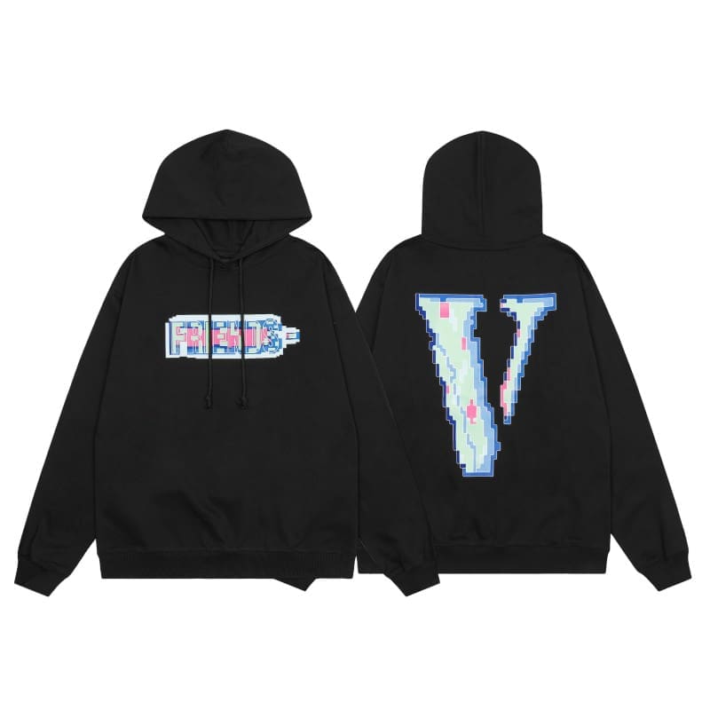 VLONE x Juice WRLD Big V Hoodie for Men and Women High Street Fashion