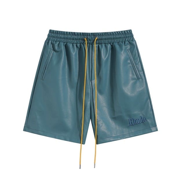 Rhude Embroidered Leather Pocket Shorts