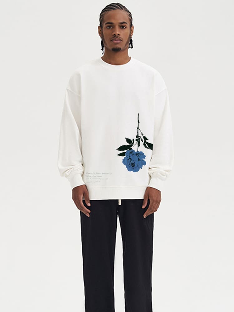 Yohji Yamamoto Rose Flower Sweatshirt