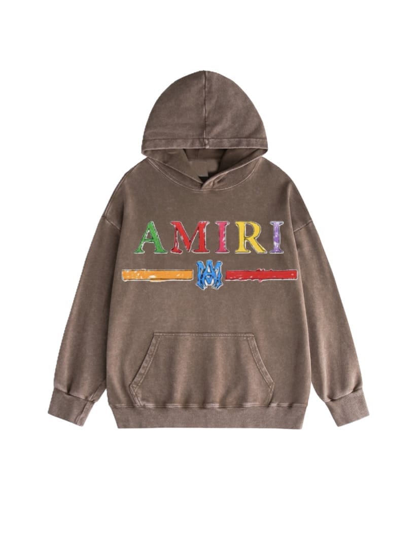 Amiri Washed Wear Pullover Hoodie