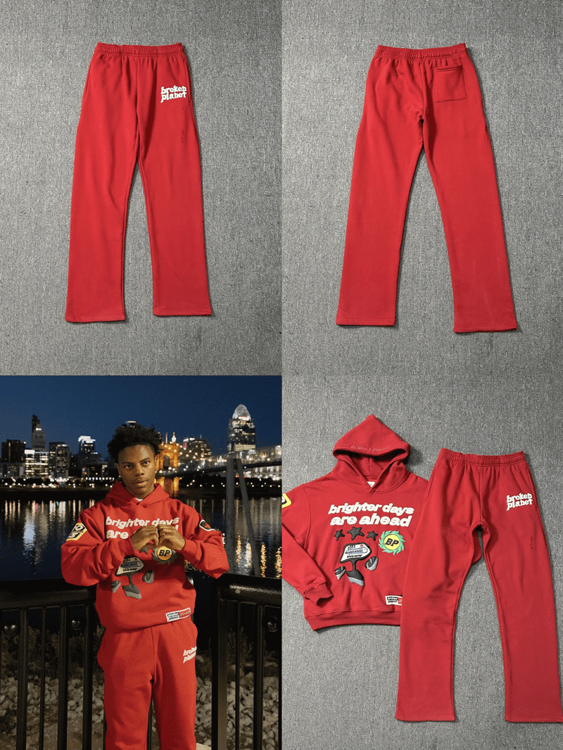 Broken Planet Puff Print Hooded Sweater Loose Fit for Men and Women