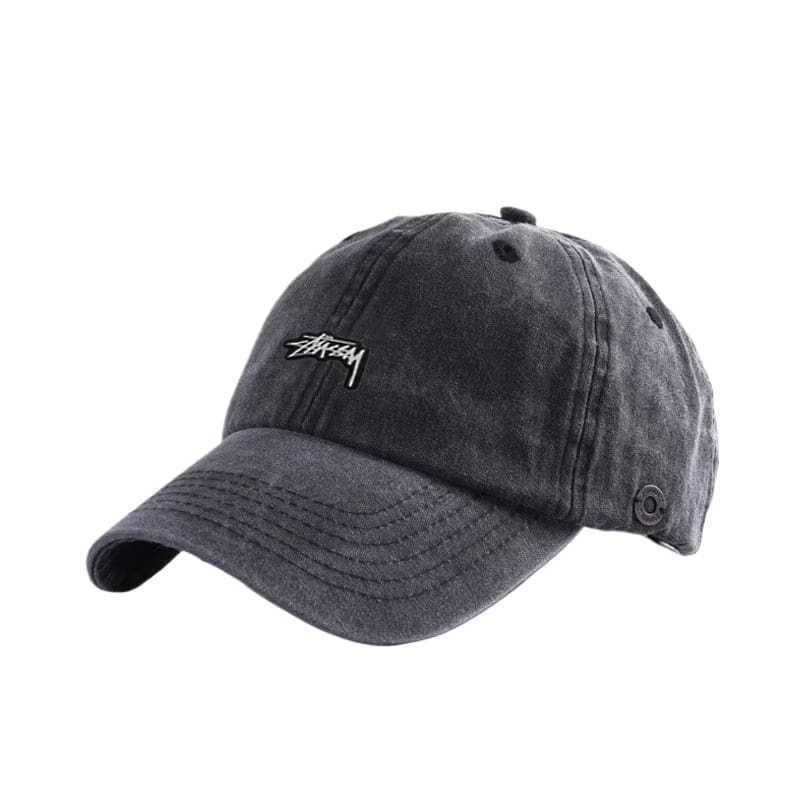 Stussy Washed Distressed Baseball Cap Summer Sun Hat for Men