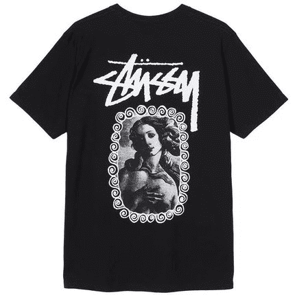 Stussy Crown Surfing Print Short Sleeve T-Shirt for Men and Women 3