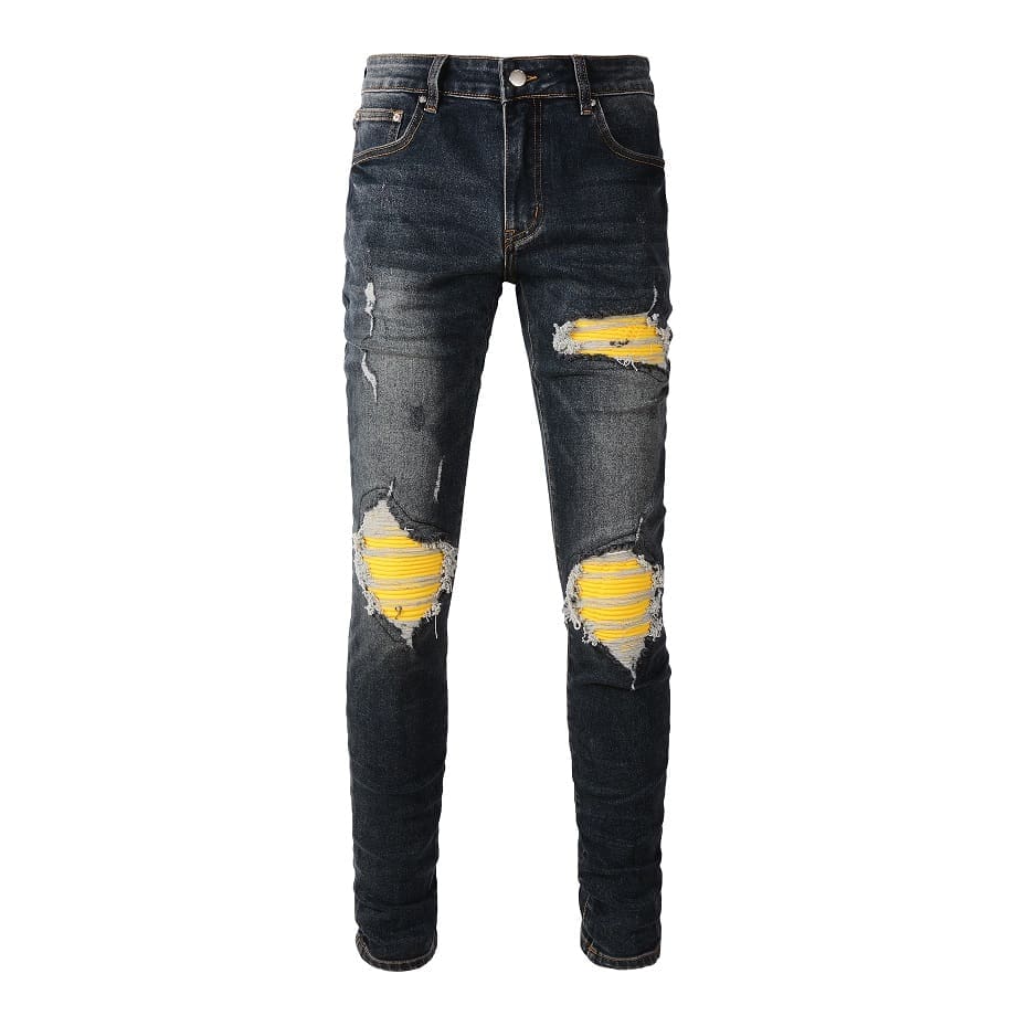 Xingx Patchwork Ripped Jeans 3