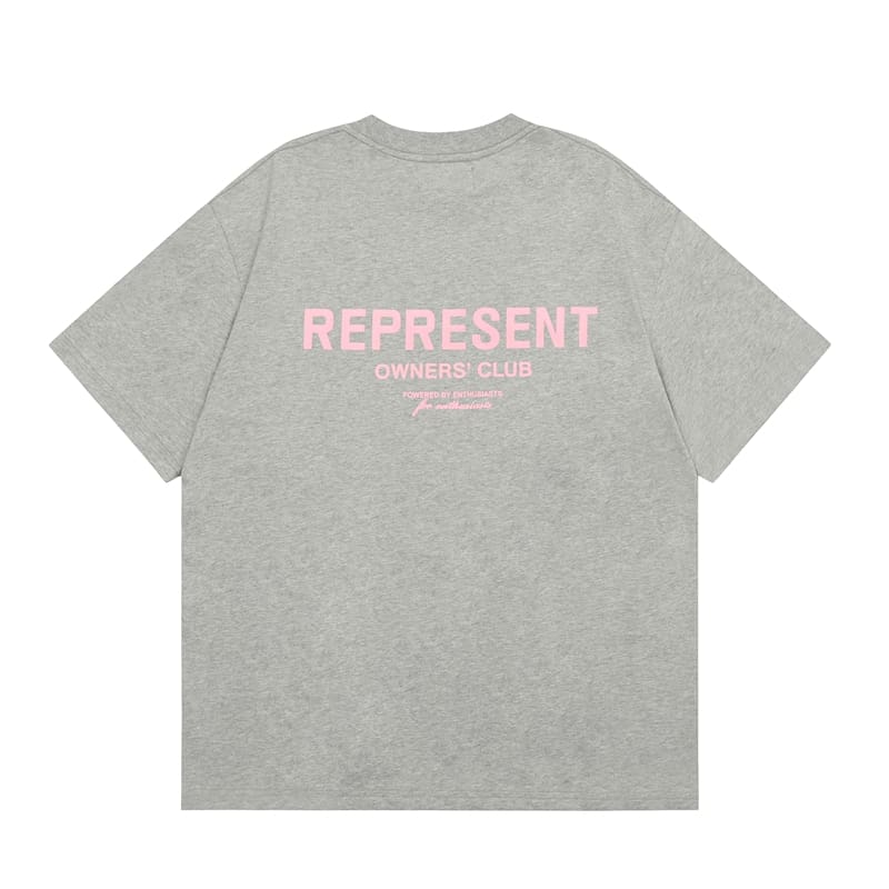 Represent Basic Letter Logo High Street Loose T-Shirt for Men and Women