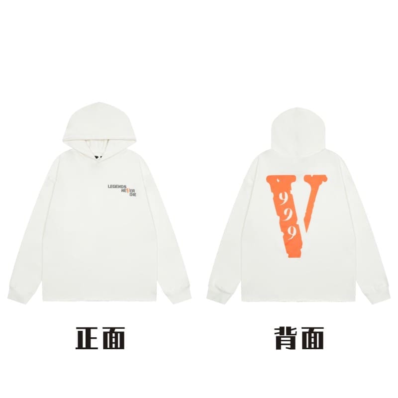 VLONE x Juice WRLD Big V Hoodie for Men and Women High Street Fashion