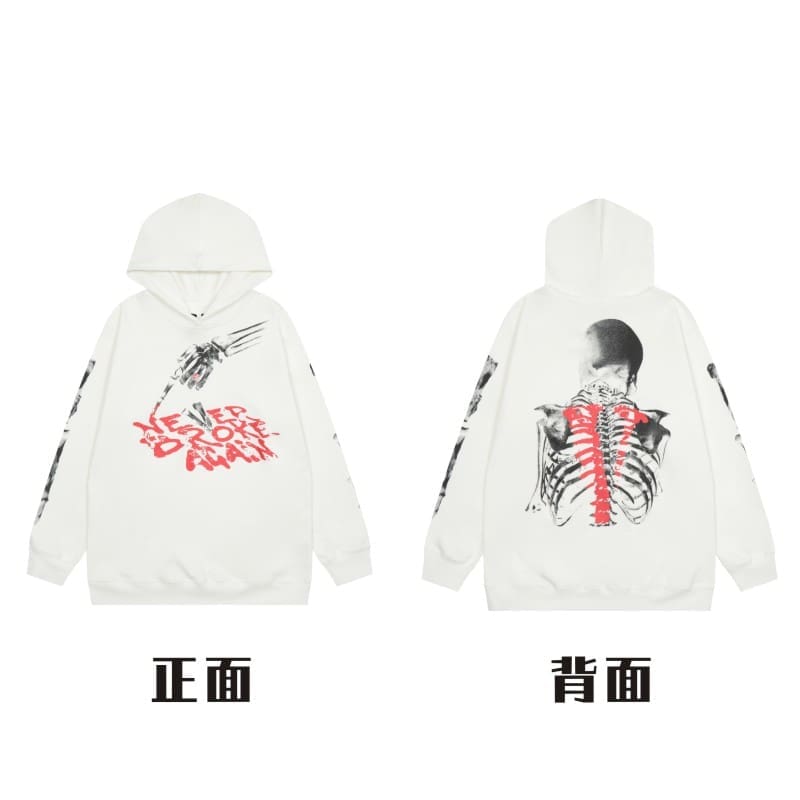 VLONE x Juice WRLD Big V Hoodie for Men and Women High Street Fashion