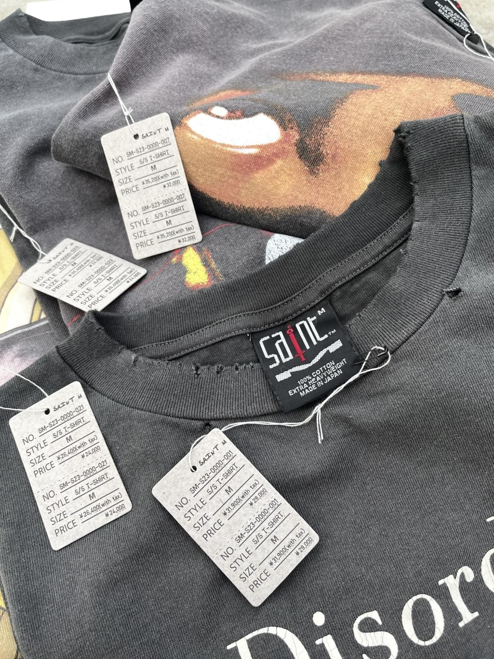 SAINT Michael Vintage Ripped Barrel Short Sleeve T-Shirt Collection