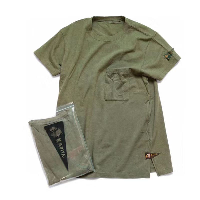 Kapital Four Flags Embroidered Slub Cotton T-Shirt