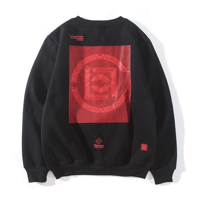 Clot Blue And White Porcelain Fleece Sweater