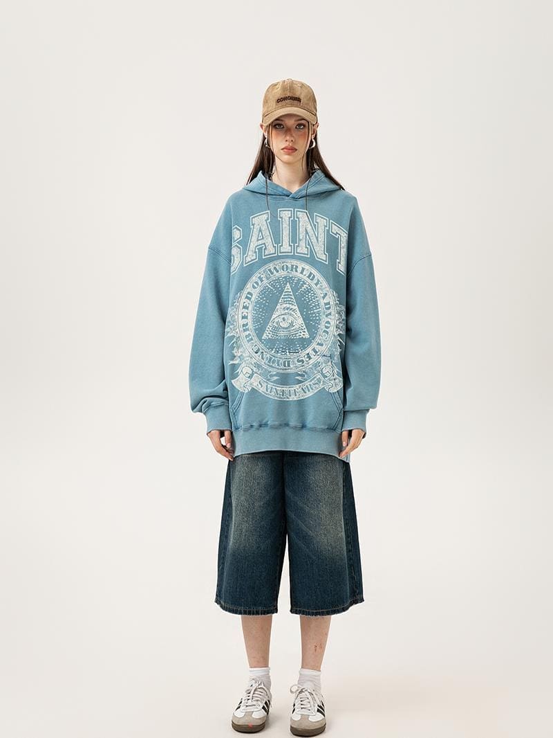 Saint Michael Vintage Terry Hoodie Washed Old Heavyweight Hooded Sweater