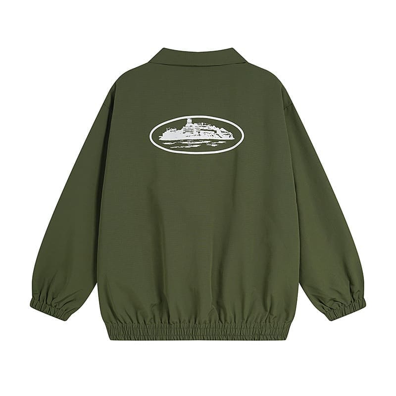 Corteiz Devil Island Printed Stand Collar Jacket