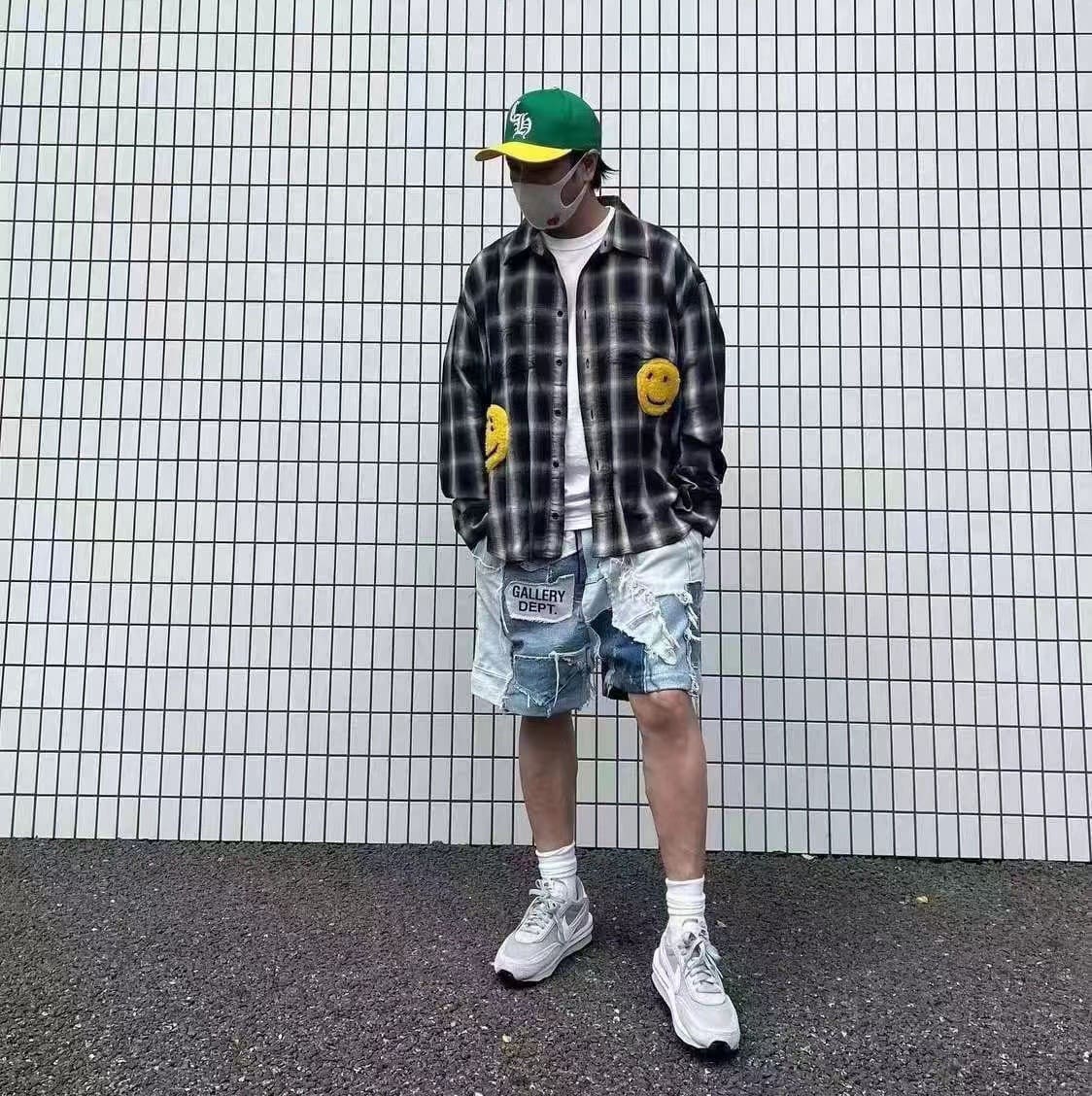 Gallery Dept Patchwork Denim Zuma Shorts Distressed Patch Shorts