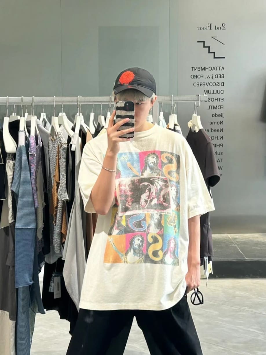 Saint Michael Sean Wotherspoon Limited Veges Vintage Print Short Sleeve T-Shirt