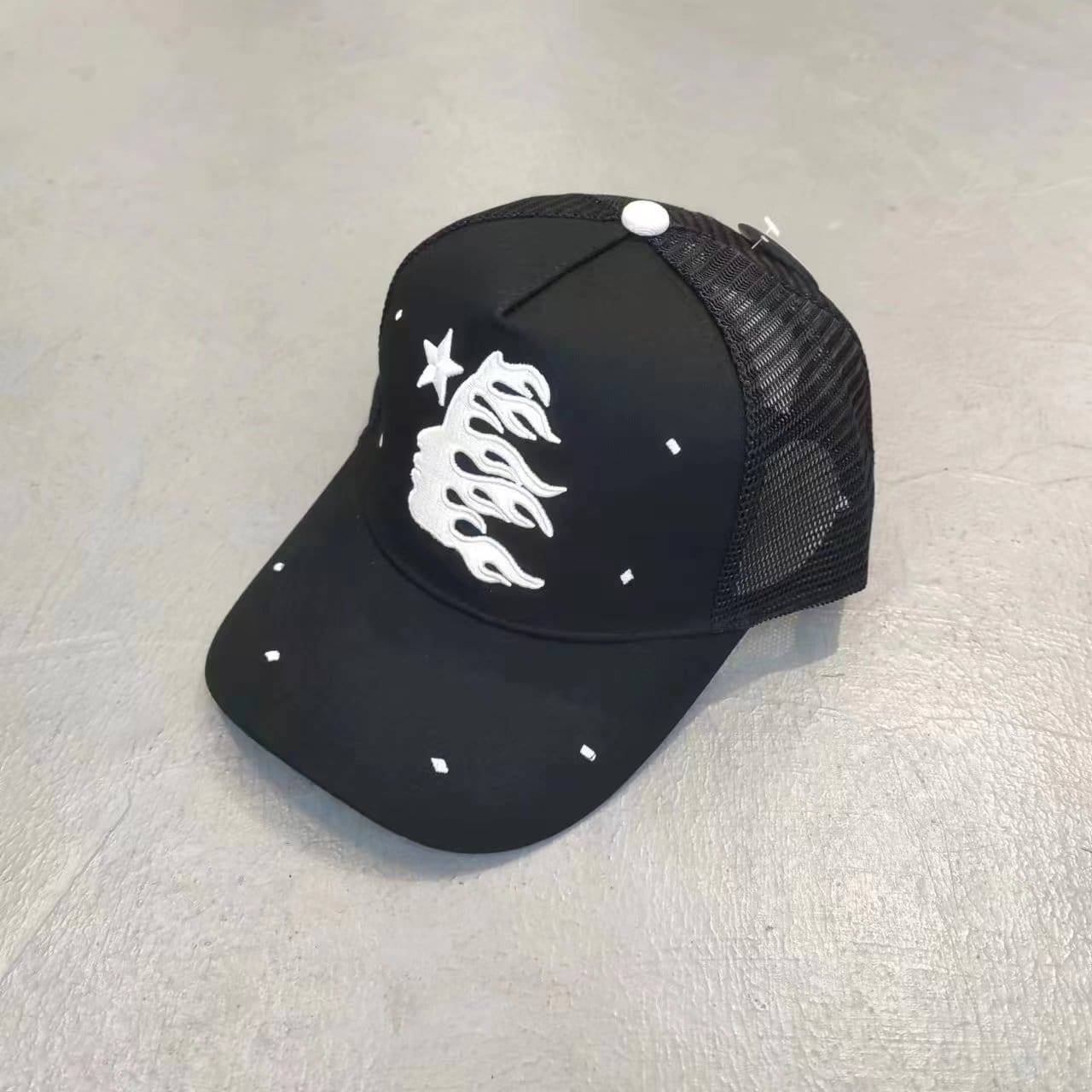 H*lst*r studios rhinestone logo fitted baseball cap for men and women