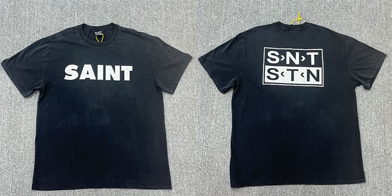 Saint Michael Distressed Retro Washed Vintage T-Shirt Fashion Collection