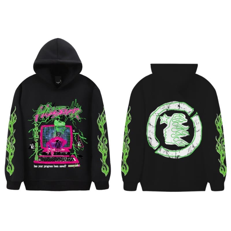 american fashion brand H*lst*r hoodie distressed high street style for men and women