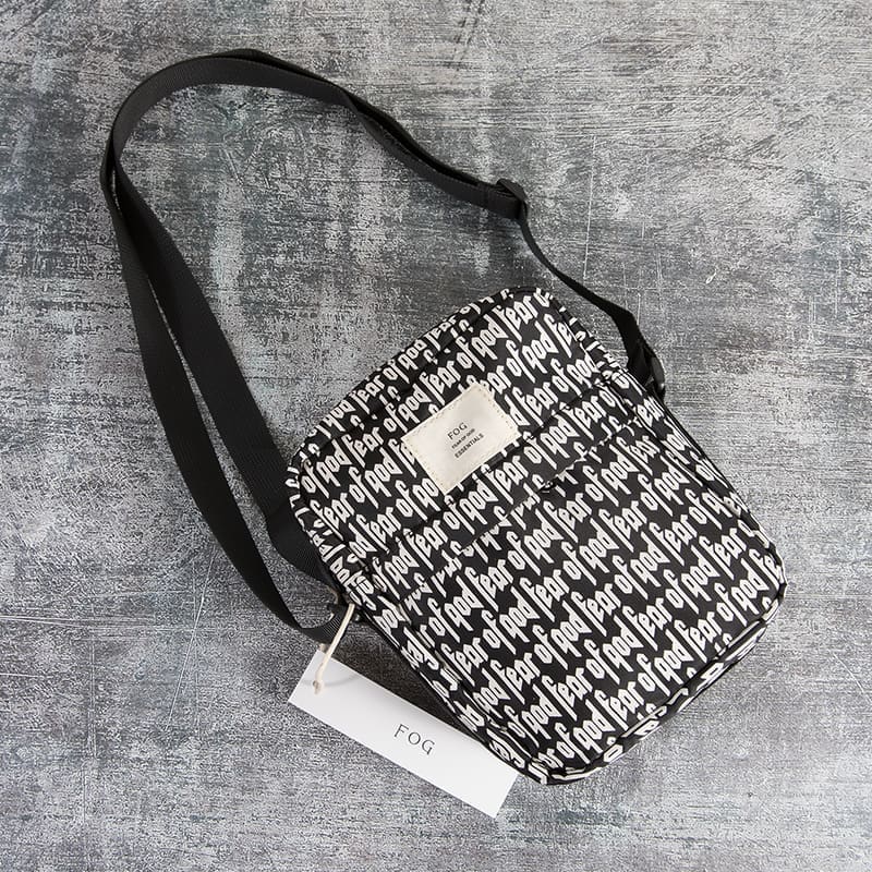 FOG Shoulder Bag Over Printed Letters ESSENTIALS Crossbody Satchel for Men and Women