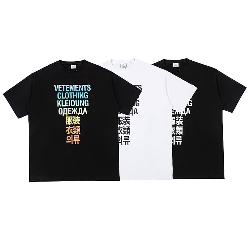 Vetements Letter Print Oversized Tee