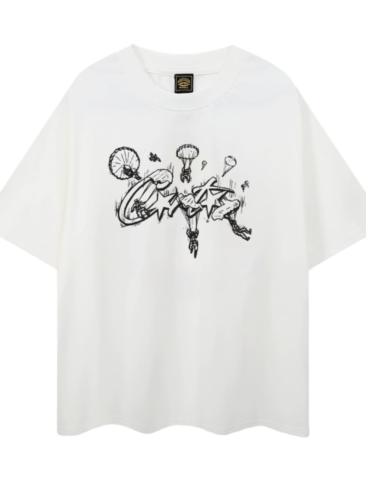 Corteiz Devil Island Summer Cotton Casual Loose Round Neck T-Shirt for Men and Women