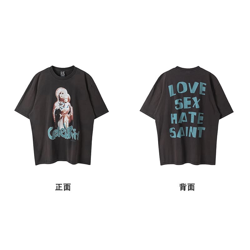 Saint Michael Vintage Short-Sleeved T-Shirt European Hip Hop Niche Style