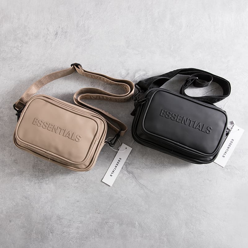 ESSENTIALS Cargo Style Chest Bag Small Square Messenger Bag for Men and Women