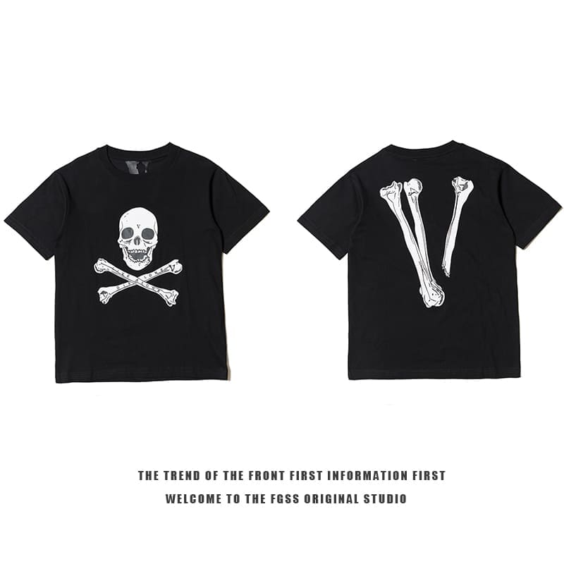 VLONE FOG 999 Juice WRLD Butterfly Print Large V Short Sleeve T-Shirt