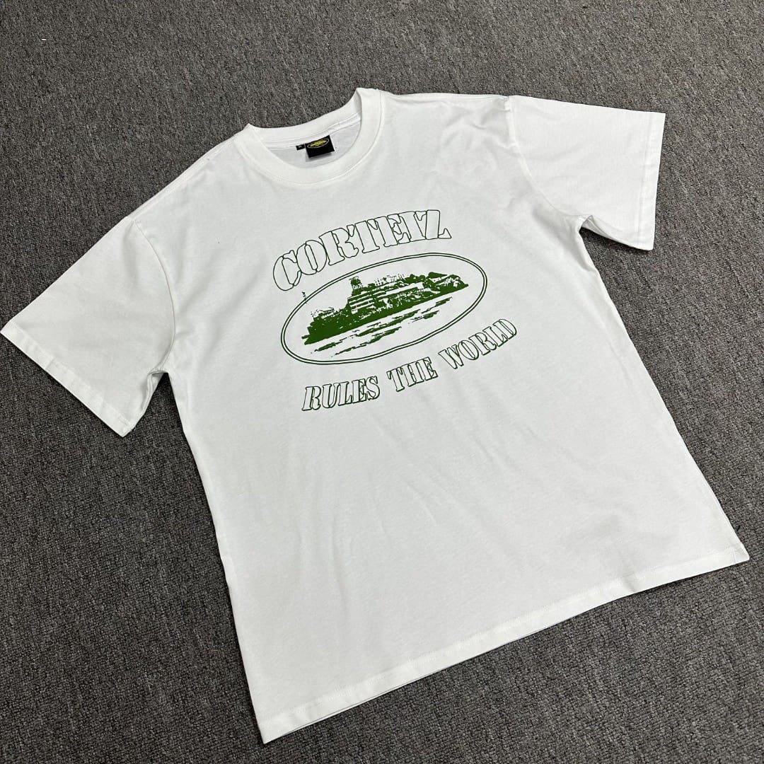 Corteiz Basic Devil Island Letter Print Drill Street Style T-Shirt