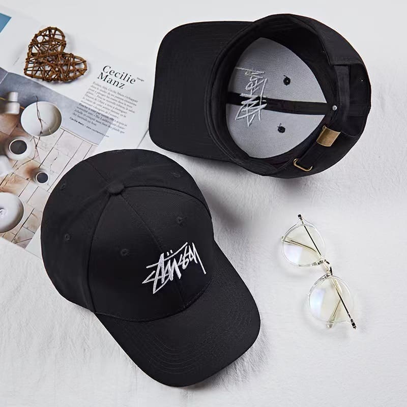 Stussy Embroidered Soft Top Baseball Cap for Men and Women
