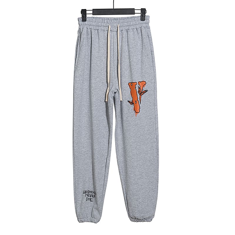 VLONE FOG 999 Juice WRLD Butterfly Sports Ankle-Tied Casual Pants
