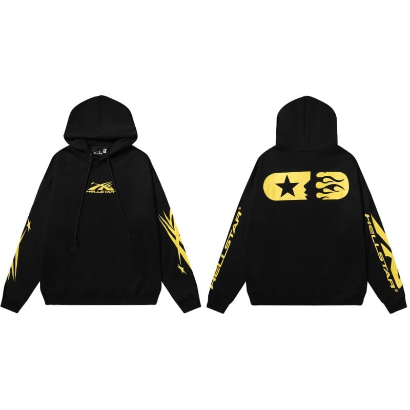 H*lst*r mud print hooded sweater