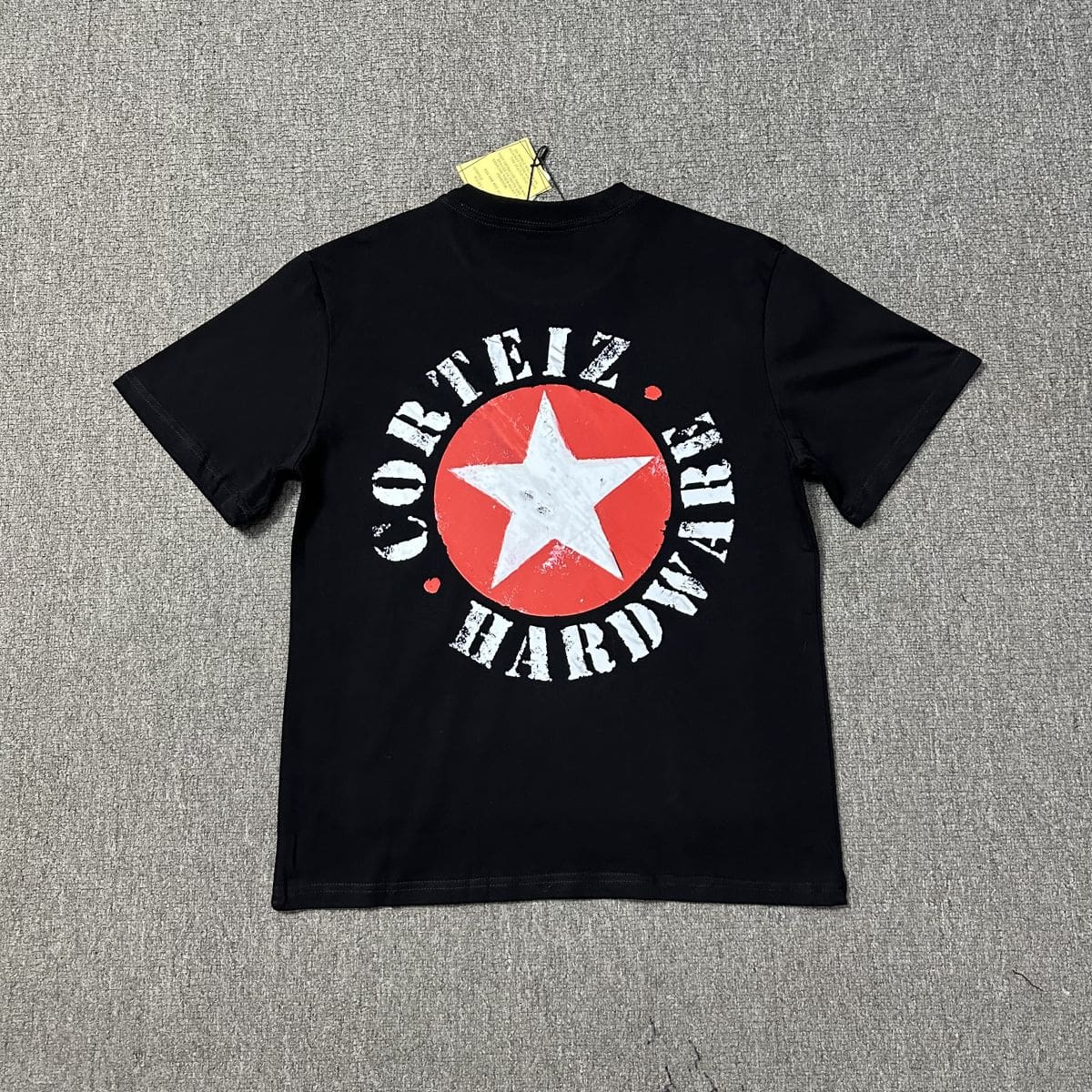 Corteiz Devil Island Star Print Round Neck T-Shirt Casual Loose Short Sleeve for Men and Women