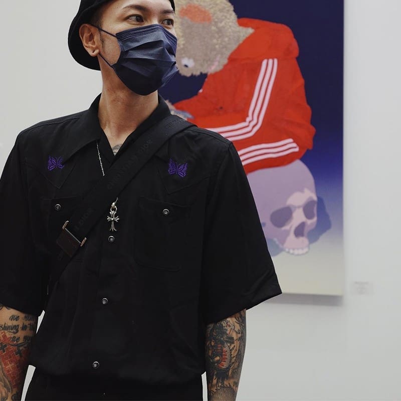 Needles French Royal Style Butterfly Embroidery Loose Short Sleeve Shirt