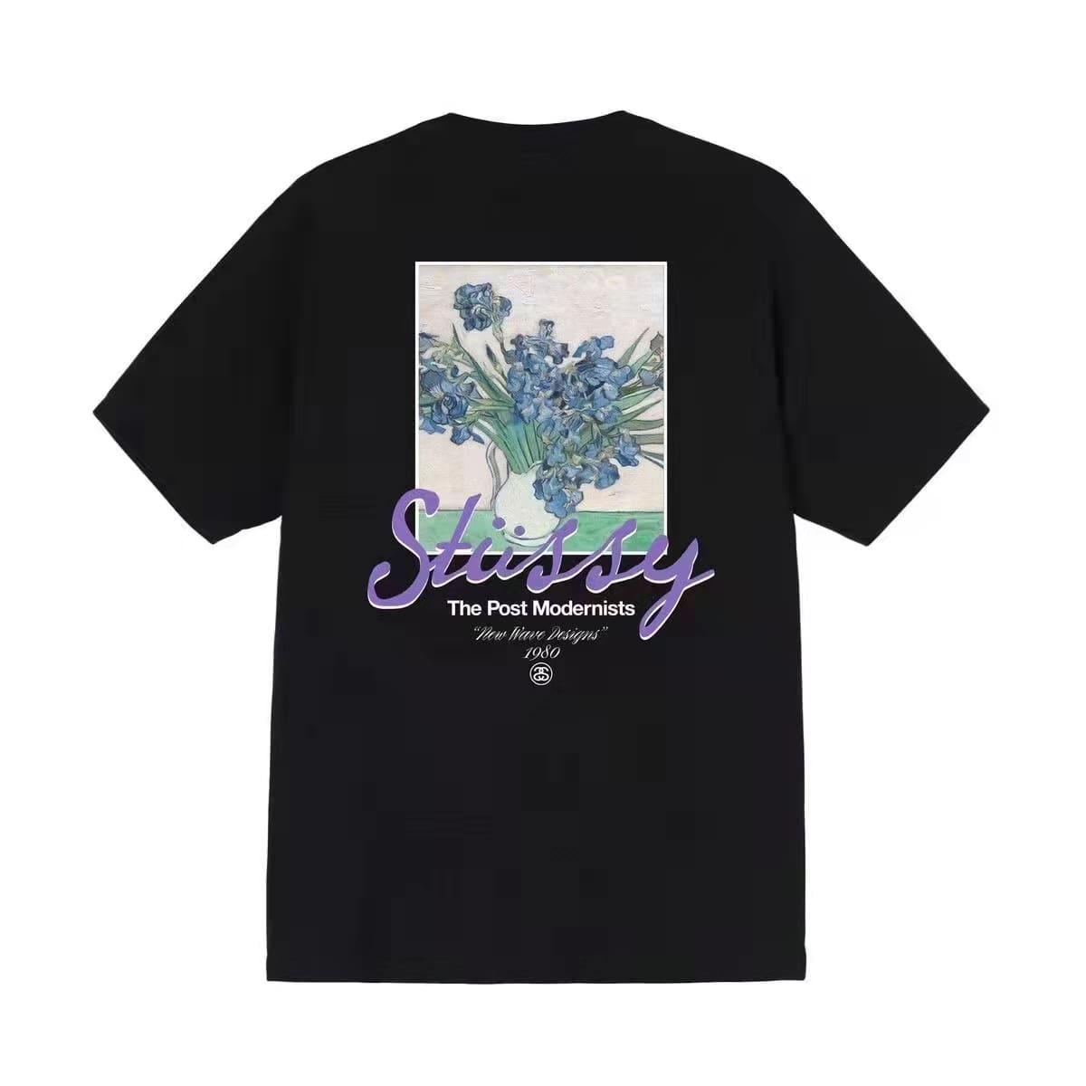 Stussy Crown Surfing Print Short Sleeve T-Shirt for Men and Women