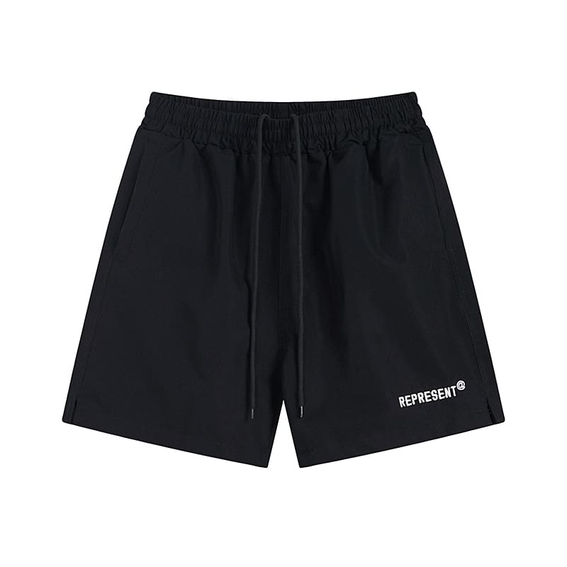 Represent Simple Letter Embroidery Loose Short Sleeve Shirt and Shorts Set