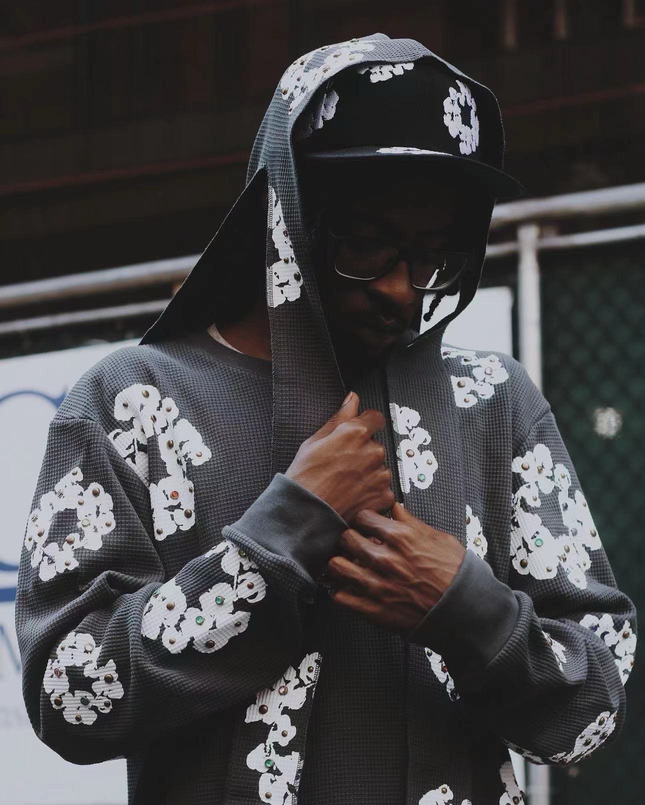 Denim Tears Rhinestone Cotton Wreath Durag