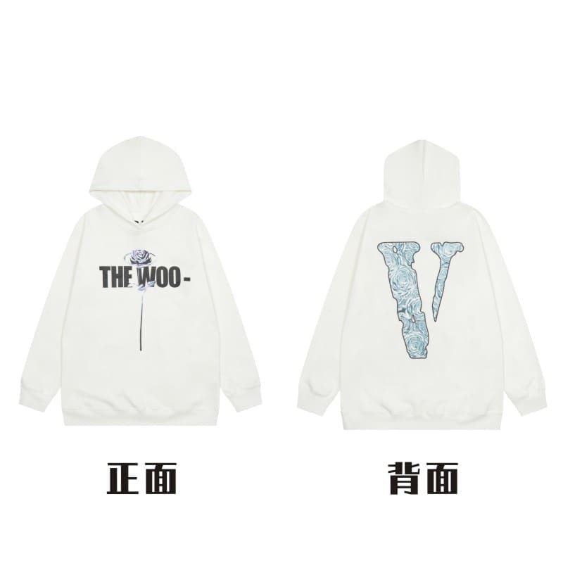 VLONE x Juice WRLD Big V Hoodie for Men and Women High Street Fashion
